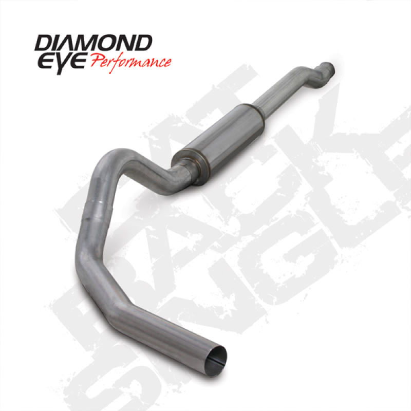 Ford F350 Performance Exhaust - Single - Diamond Eye Performance - Cat Back 4in AL - `03-`07